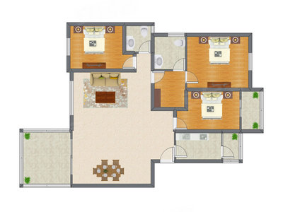 3室2厅 139.28平米