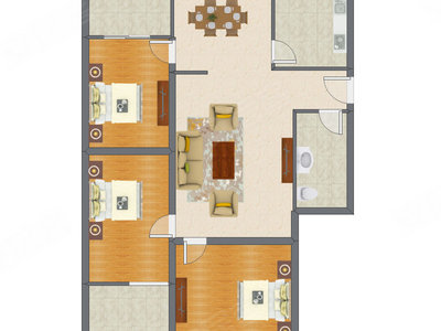3室2厅 116.40平米