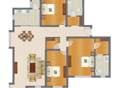3室2厅 189.20平米