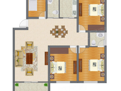 4室1厅 99.42平米