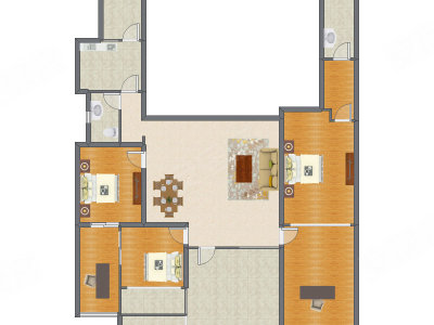3室2厅 135.90平米