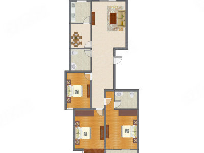 3室2厅 168.91平米