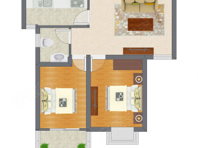 2室1厅 76.10平米户型图