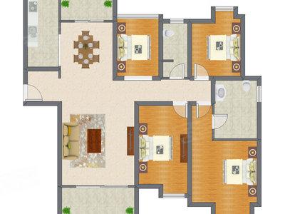 4室2厅 159.45平米