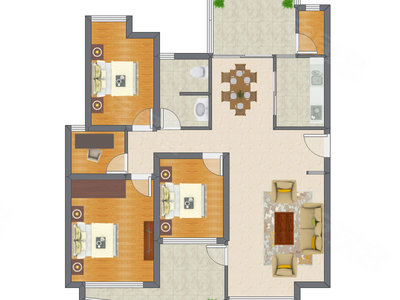 4室2厅 131.10平米
