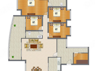 4室2厅 183.01平米