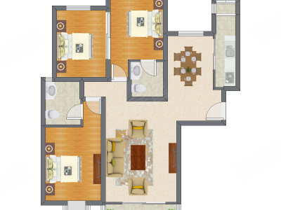 3室2厅 136.83平米