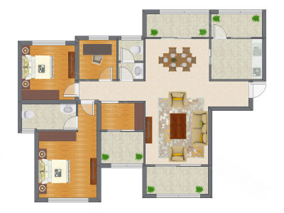4室2厅 105.95平米