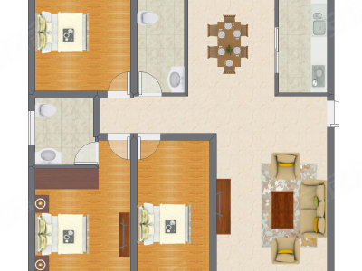3室2厅 145.52平米