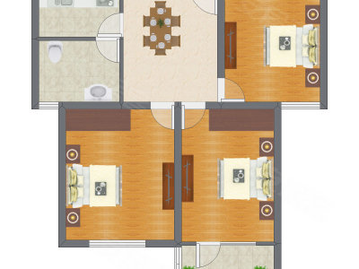 3室1厅 94.32平米