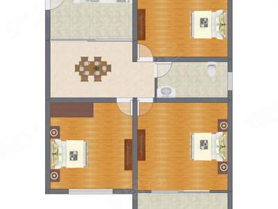 3室1厅 101.00平米