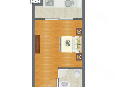 1室0厅 39.99平米