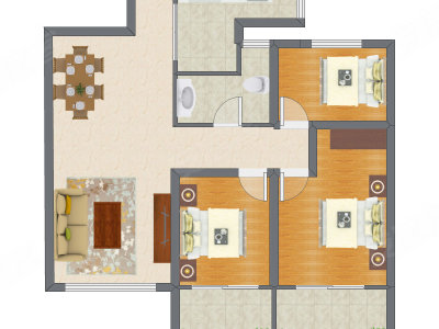 3室2厅 98.46平米