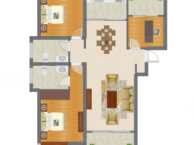 3室2厅 126.60平米