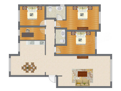 4室2厅 116.11平米