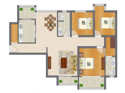 3室2厅 139.95平米