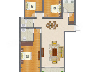 3室2厅 94.43平米