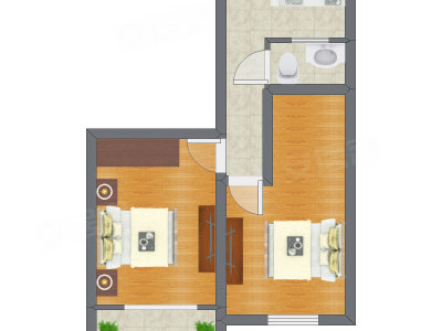 2室0厅 55.42平米