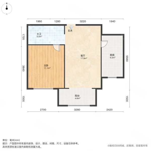 博园雅居(3号院)1室1厅1卫61.2㎡南北78万