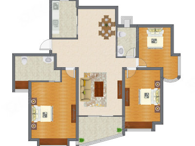 3室2厅 140.17平米