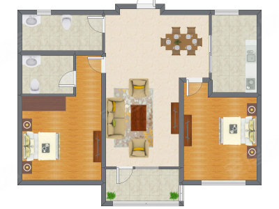 2室2厅 135.00平米户型图