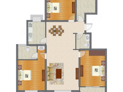 3室2厅 143.00平米