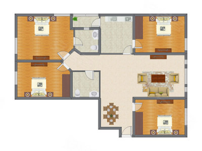 4室2厅 200.16平米