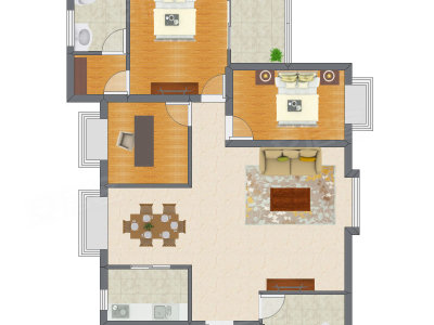 3室2厅 116.80平米