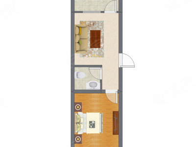 1室1厅 45.13平米