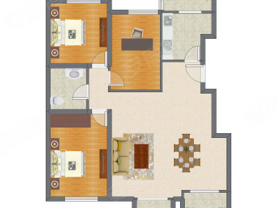 3室2厅 119.11平米