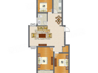 3室1厅 111.86平米