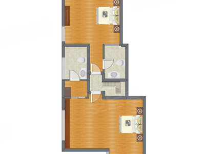 3室2厅 90.10平米户型图
