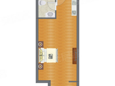 1室0厅 49.27平米户型图
