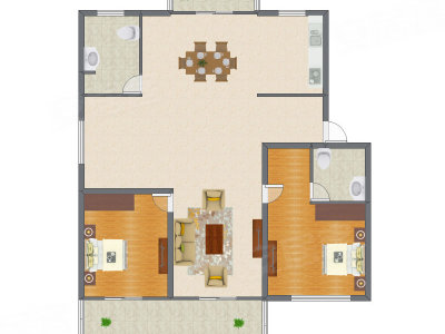 2室2厅 155.14平米