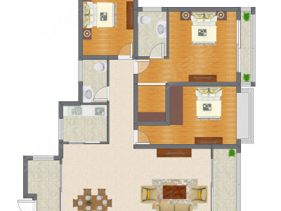 3室2厅 139.10平米