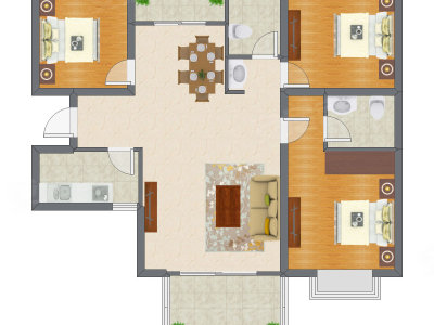 3室2厅 126.70平米