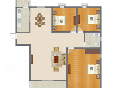 3室2厅 130.99平米