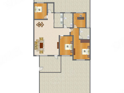 3室2厅 173.86平米