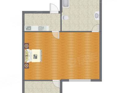 1室0厅 73.00平米户型图