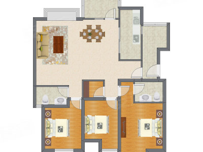 3室2厅 135.98平米