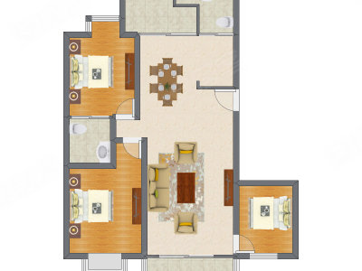 3室2厅 119.72平米