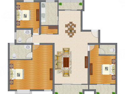 3室2厅 183.60平米