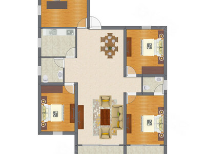 4室2厅 106.11平米
