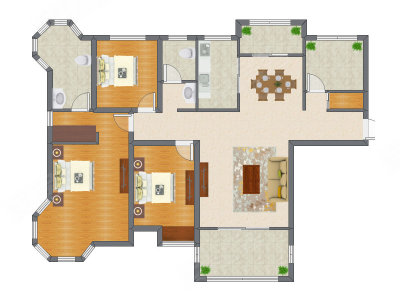 3室2厅 139.54平米