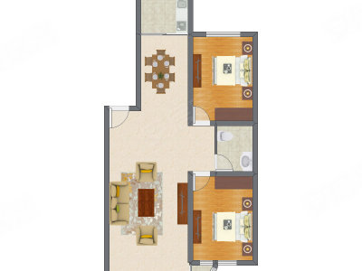 2室2厅 105.22平米