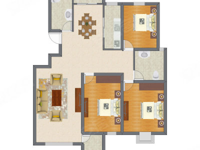 3室2厅 99.06平米