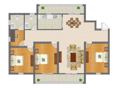 3室2厅 179.98平米