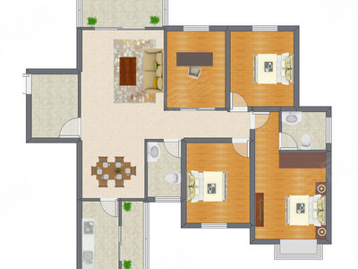 4室2厅 108.73平米