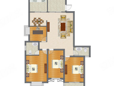 4室2厅 140.36平米