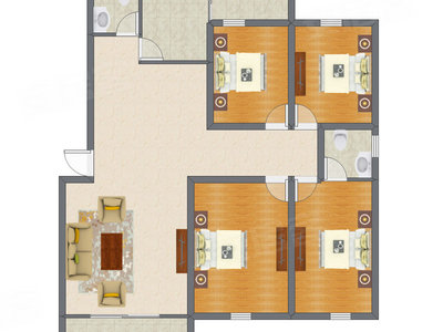 4室1厅 127.95平米